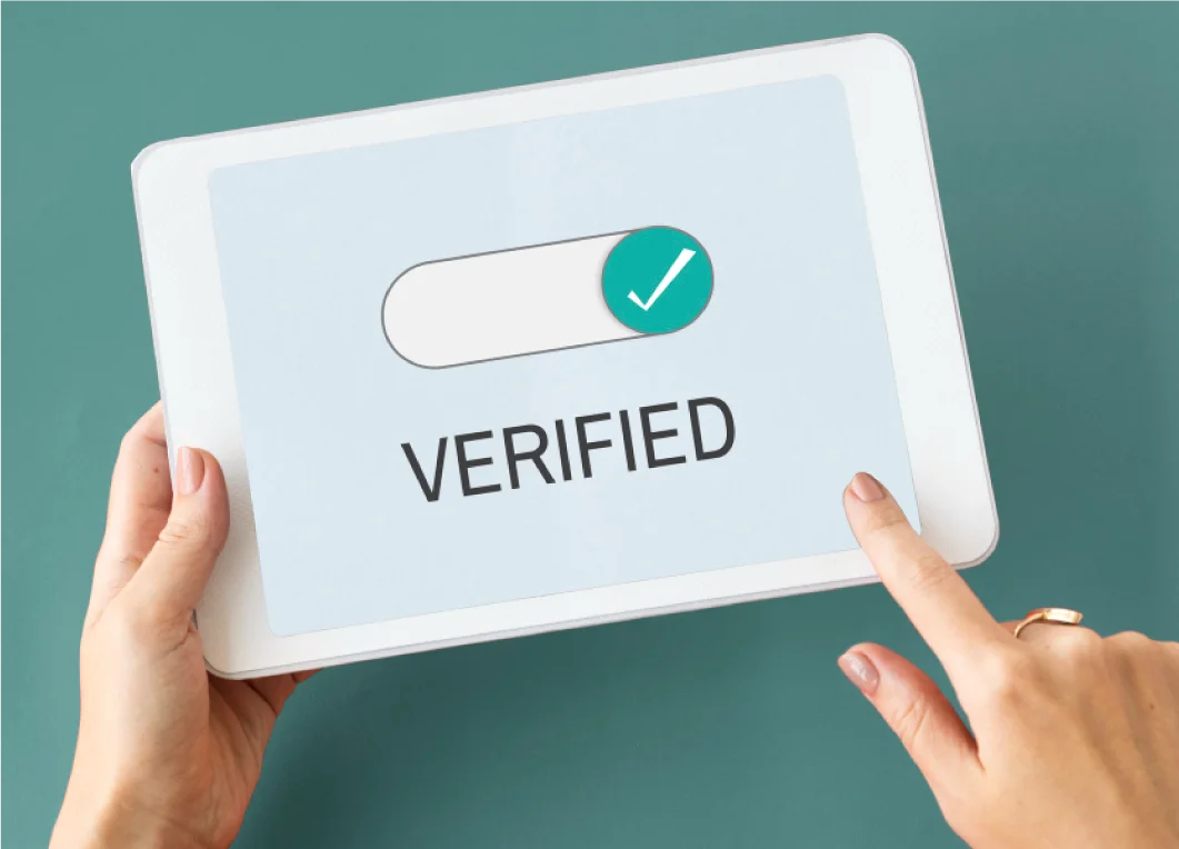 Verified address and contact details