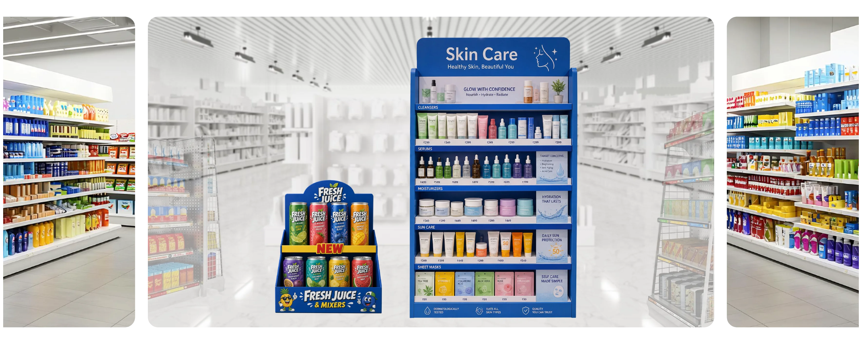 POSM displays in retail store
